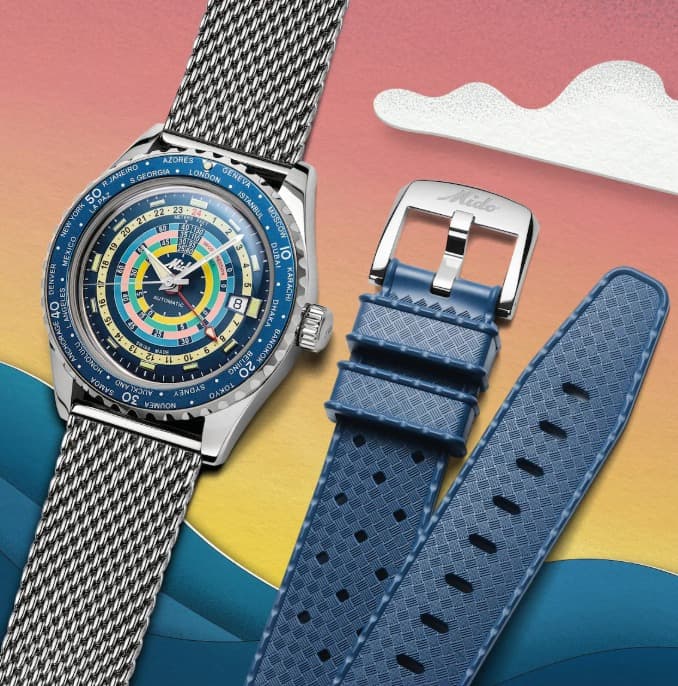 Mido Ocean Star Decompression Worldtimer Special edition (1 Extra Strap) M026.829.17.041.00
