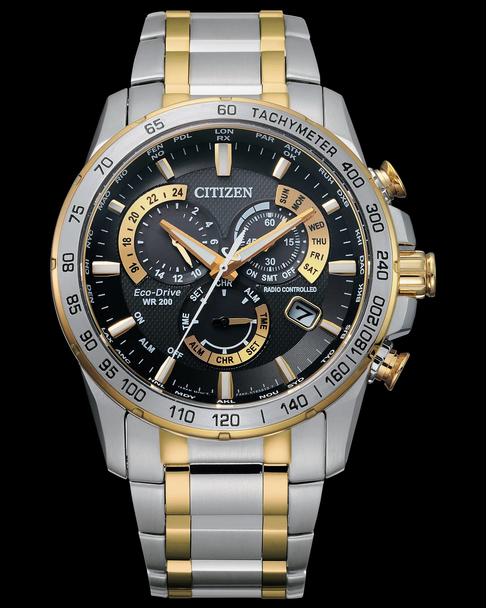 Citizen Promaster PCAT Black Dial Chronograph Two-Tone